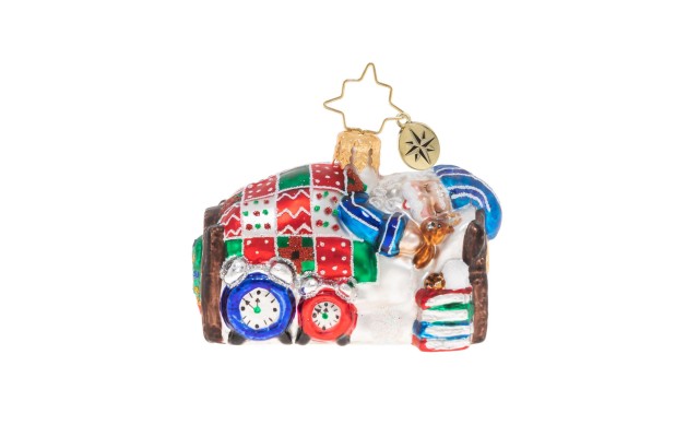  Hand-Crafted European Glass Christmas Ornament, Sleepy Mr.Clause Gem