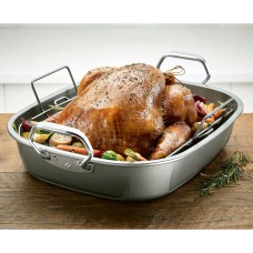 Circulon Premier Professional 48255-C Oven Safe 450°F Oval Roaster with Rack