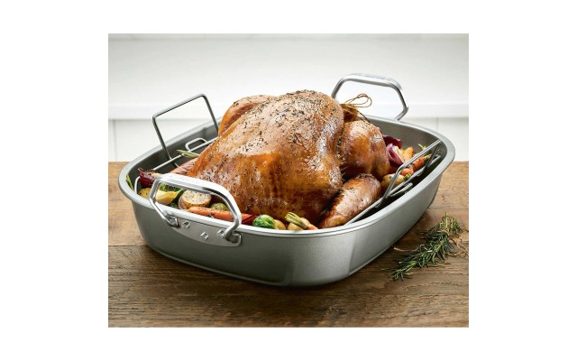 Premier Professional 48255-C Oven Safe 450°F Oval Roaster with Rack