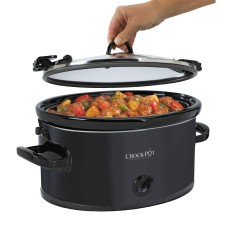 Crock Pot Cook and Carry 6 Qt. 7+ people Manual Slow Cooker, Black