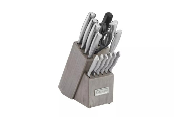  Classic Superior High-Carbon Stainless Steel Knife Block Set, 15-Pc. C77SS-15PT