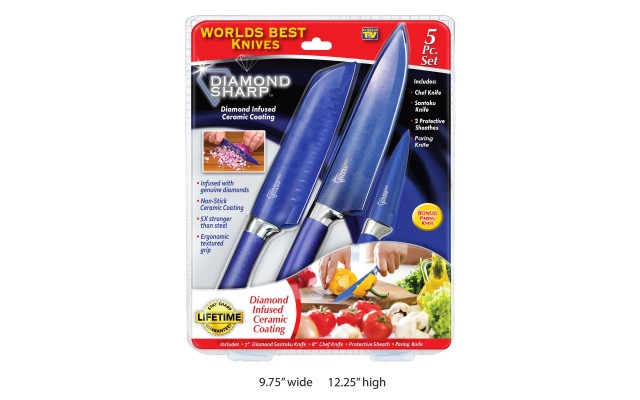 Non-stick Ceramic Coating 5-Pc. Knife Set