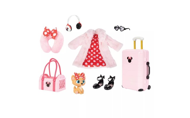  ILY 4ever 18″ Minnie Mouse Travel Set Inspired Deluxe Fashion and Accessory Pack, Sunglasses, Outfits, Purse