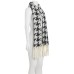  Oversized Houndstooth Scarf, Black
