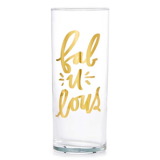 Easy Tiger Fabulous Cocktail Glass, Clear Gold