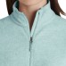  Classic Fit Standup Mock-Neck Ladies' Fleece Quarter Zip, Blue, 2X