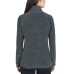  Classic Fit Standup Mock-Neck Ladies' Fleece Quarter Zip, Gray, XX-Large