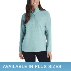 Eddie Bauer Classic Fit Standup Mock-Neck Ladies' Fleece Quarter Zip