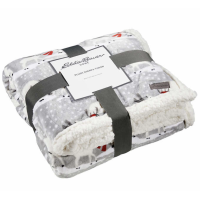 Eddie Bauer Sherpa Throw (60″ x 70″), Red