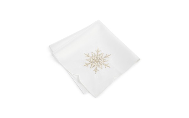  Winter Dream Cutwork Embroidery Napkins, Set of 4