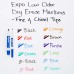  Erase Marker Kit, Chisel/Fine Points, 12 piece Assorted Colors, SAN80054