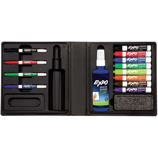  Erase Marker Kit, Chisel/Fine Points, 12 piece Assorted Colors, SAN80054