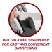  Edgekeeper 15 Piece Stainless Steel Knife Block Set with Built In Sharpener, Silver