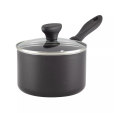 Farberware Reliance 2qt Premium Aluminum Long-lasting Nonstick Covered Saucepan, Black