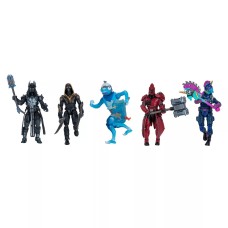 Fortnite 5 Figure Pack, 4in Figures including Bash, Ultima Knight (Red), Frozen Fishstick, Molten Omen, Ice King (Silver)