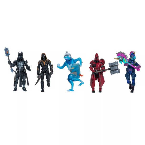  5 Figure Pack, 4in Figures including Bash, Ultima Knight (Red), Frozen Fishstick, Molten Omen, Ice King (Silver)