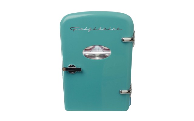  Portable Retro 6 Can Mini Personal Beverage Refrigerator, EFMIS129, Blue