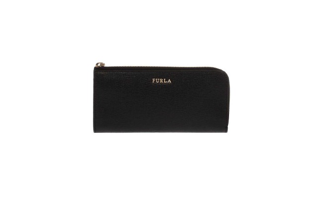  Zip Around Safiano Leather Black Wallet (Black)