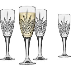 Godinger Dublin Crystal Champagne Flutes – Set of 4