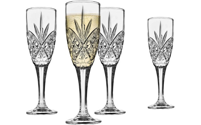  Dublin Crystal Champagne Flutes – Set of 4