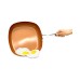  Deep Square Non-stick Ceramic Copper Frying Pan, 9.5″, Brownish