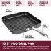  Stainless Steel Handles Non-stick Coating Hard Anodized Exterior Aluminum Grill and Griddle Set