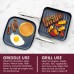  Stainless Steel Handles Non-stick Coating Hard Anodized Exterior Aluminum Grill and Griddle Set
