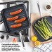  Stainless Steel Handles Non-stick Coating Hard Anodized Exterior Aluminum Grill and Griddle Set