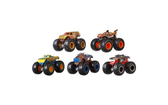  Monster Trucks Critter Crashers 5 pack 1:64 Styles May Vary, Multicolor