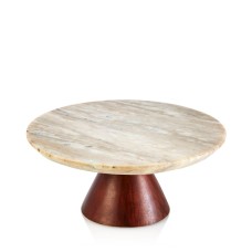 Hudson Park Cake Stand with Marble Top, 11\