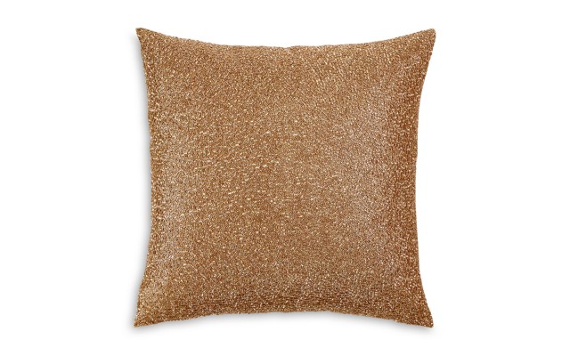  Collection Piano Wire Decorative Pillow, 18 x 18, Gold, One Size