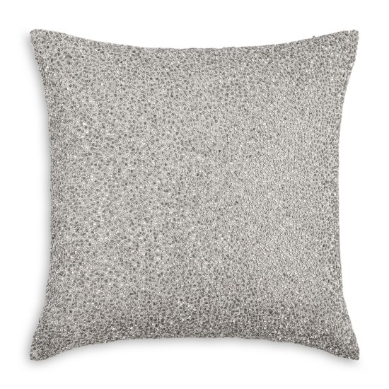  Collection Piano Wire Decorative Pillow, 18 x 18, Silver, One Size
