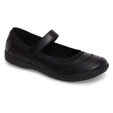 Hush Puppies Kids’ Girls Little Kid HP-Reese Mary Jane Flat, Black, 3 Little Kid