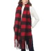 Inc Buffalo Check Blanket Scarf, Red