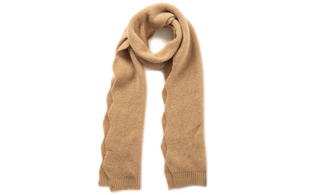 Inc Chevron Knit Muffler Scarf, Dark Beige