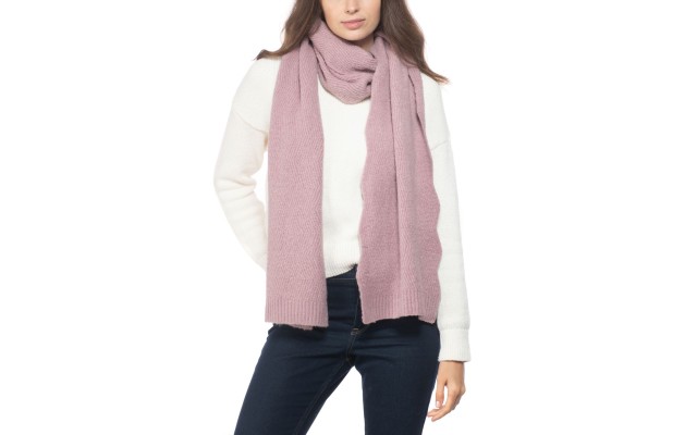Inc Chevron Knit Muffler Scarf, Dark Pink