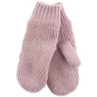 Inc Chevron-Knit Mittens, Dark Pink