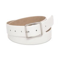 Inc Croc-Embossed Panel Belt, Natural, X-Large