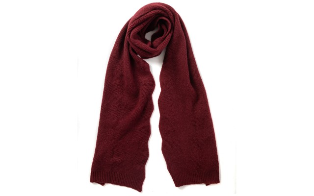  Inc Chevron Knit Muffler Scarf, Red, One Size