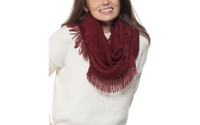 Solid Raschel Loop Scarf, One Size, Dark Pink