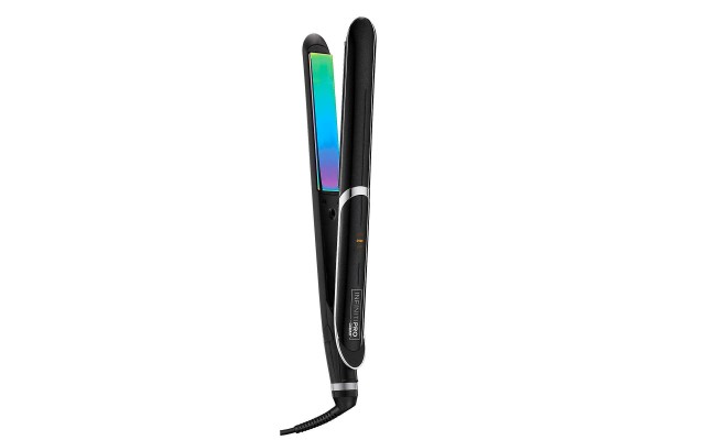 InfinitiPRO  Smooth Glide Rainbow Titanium Surface Flat Iron, Black CS207NGD