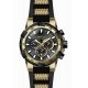  Aviator Chronograph Quartz Black Dial Men’s Watch, Black/Gold 23693