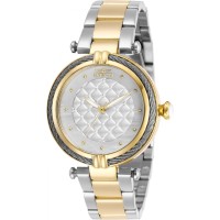 Invicta Bolt White Dial Ladies Watch, Gold/Silver 28934