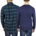  Men’s Flannel + Thermal Has Ribbed Cuff And Neck, 2-pack, Green, 3X-Large