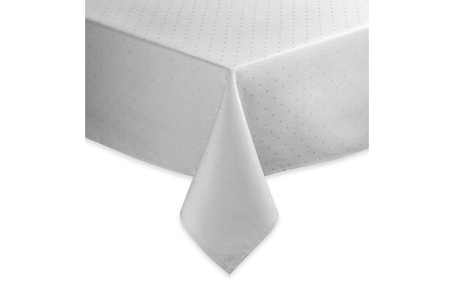  New York Larabee Dot 70″ x 104″ Tablecloth Platinum