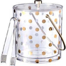 Kate Spade New York Raise a Glass Acrylic Ice Bucket, Gold Dots