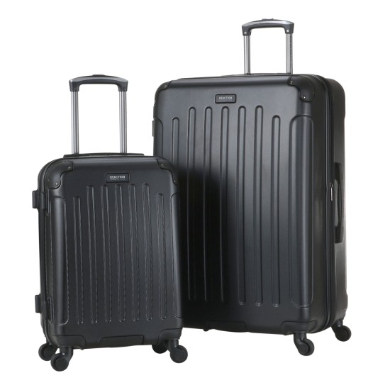  20″ and 28″ ABS Expandable 4-Wheel Two Piece Luggage Set, Black