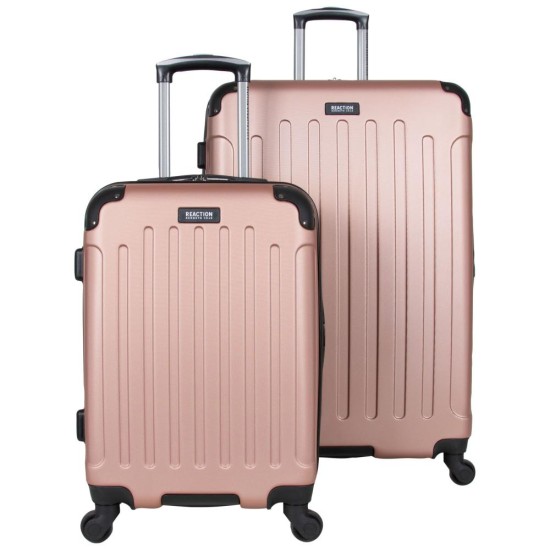  20″ and 28″ ABS Expandable 4-Wheel Two Piece Luggage Set, Rose Gold