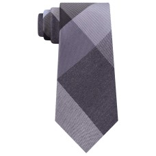 Kenneth Cole Reaction Men’s Onyx Plaid Slim Tie (Black)