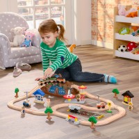 KidKraft 61-Pc. Bucket Top Mountain Train Set